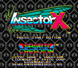 Insector X (USA) Title Screen